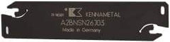 Kennametal - 1.0236" Blade Height, 0.0945" Blade Width, 4.3307" OAL, Neutral Cut, Double End Indexable Cut-Off Blade - 40mm Max Depth of Cut, A2BNSN Blade, A2 Cut-Off Series - Americas Industrial Supply