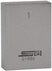 SPI - 0.114" Rectangular Steel Gage Block - Accuracy Grade 0, Includes NIST Traceability Certification - Americas Industrial Supply