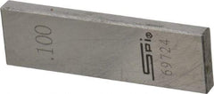 SPI - 0.1" Rectangular Steel Gage Block - Accuracy Grade 0, Includes NIST Traceability Certification - Americas Industrial Supply