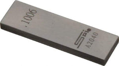 SPI - 0.1006" Rectangular Steel Gage Block - Accuracy Grade 0, Includes NIST Traceability Certification - Americas Industrial Supply
