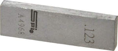 SPI - 0.123" Rectangular Steel Gage Block - Accuracy Grade 0, Includes NIST Traceability Certification - Americas Industrial Supply