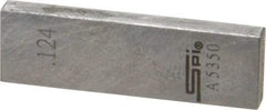 SPI - 0.124" Rectangular Steel Gage Block - Accuracy Grade 0, Includes NIST Traceability Certification - Americas Industrial Supply