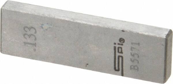 SPI - 0.133" Rectangular Steel Gage Block - Accuracy Grade 0, Includes NIST Traceability Certification - Americas Industrial Supply