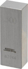 SPI - 0.5" Rectangular Steel Gage Block - Accuracy Grade 0, Includes NIST Traceability Certification - Americas Industrial Supply