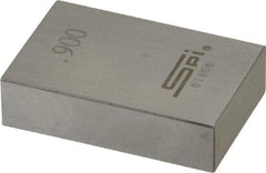 SPI - 0.9" Rectangular Steel Gage Block - Accuracy Grade 0, Includes NIST Traceability Certification - Americas Industrial Supply