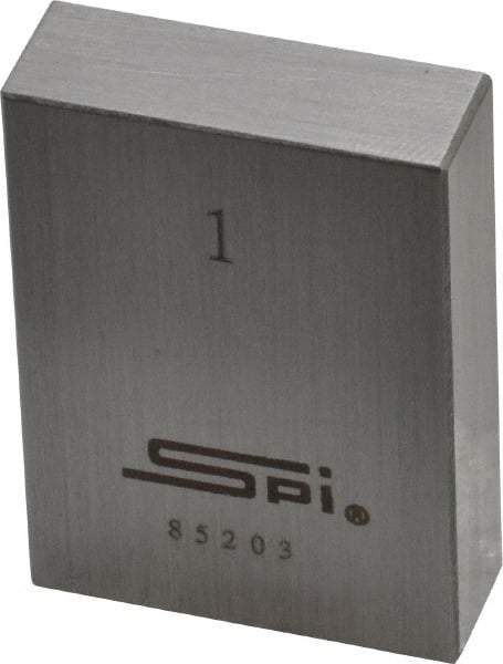 SPI - 1" Rectangular Steel Gage Block - Accuracy Grade 0, Includes NIST Traceability Certification - Americas Industrial Supply