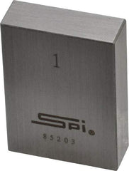 SPI - 1" Rectangular Steel Gage Block - Accuracy Grade 0, Includes NIST Traceability Certification - Americas Industrial Supply