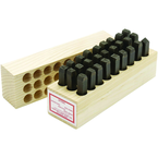 Young Bros Letter Stamps A - Z -- 1/8'' Type Size-Machine Made-27 Pieces per Set - Americas Industrial Supply