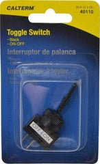 Gardner Bender - 2 Position, 12 Volt, 20 Amp, 1/2 Hole Diam, Toggle Switch - On Off Sequence, 1 Switch, Black - Americas Industrial Supply