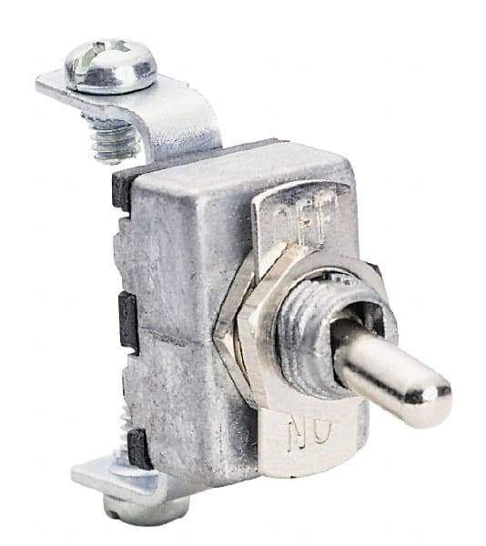 Gardner Bender - 2 Position, 12 Volt, 15 Amp, Motor Rated Toggle Switch - On Off Sequence, 1 Switch, Silver - Americas Industrial Supply