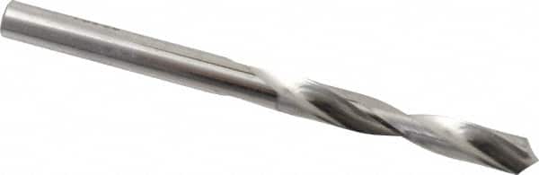 SGS - 7/32" 118° Solid Carbide Jobber Drill - Bright Finish, Right Hand Cut, Spiral Flute, Straight Shank, 3" OAL, Faceted Point - Americas Industrial Supply