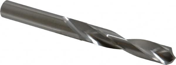 SGS - 7/16" 118° Solid Carbide Jobber Drill - Bright Finish, Right Hand Cut, Spiral Flute, Straight Shank, 4-1/2" OAL, Faceted Point - Americas Industrial Supply
