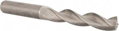 Kennametal - 1/2" 130° Solid Carbide Jobber Drill - Bright Finish, Right Hand Cut, Spiral Flute, Straight Shank, 4.65" OAL, Standard Point - Americas Industrial Supply