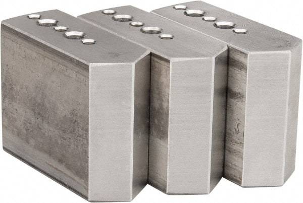 Northfield - 4" & Up Chuck Capacity, Northfield Air Style Attachment, Square Soft Lathe Chuck Jaw - 3 Jaws, Aluminum, 1.895mm Long x 3/4" Wide x 1-1/2" High - Americas Industrial Supply