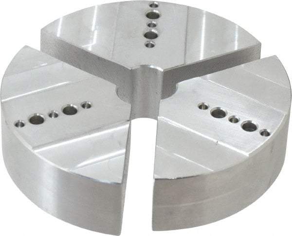 Northfield - 4" & Up Chuck Capacity, Northfield Air Style Attachment, Round Soft Lathe Chuck Jaw - 3 Jaws, Aluminum, 3.92" Wide x 1" High - Americas Industrial Supply