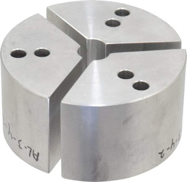 Northfield - 4" & Up Chuck Capacity, Northfield Air Style Attachment, Round Soft Lathe Chuck Jaw - 3 Jaws, Aluminum, 3.92" Wide x 2" High - Americas Industrial Supply