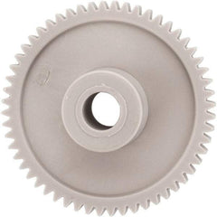 Made in USA - 32 Pitch, 1-3/4" Pitch Diam, 1-13/16" OD, 56 Tooth Spur Gear - 3/16" Face Width, 5/16" Bore Diam, 43/64" Hub Diam, 20° Pressure Angle, Acetal - Americas Industrial Supply