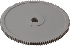 Made in USA - 48 Pitch, 2-1/4" Pitch Diam, 2.292" OD, 108 Tooth Spur Gear - 1/8" Face Width, 1/4" Bore Diam, 39/64" Hub Diam, 20° Pressure Angle, Acetal - Americas Industrial Supply