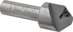 Everede Tool - 82° Included Angle, 0.833" Max Cut Diam, 7/8" Body Diam, 1/2" Shank Diam, 2-1/2" OAL, Indexable Countersink - 1 Triangle Insert, TPGH 215 Insert Style, Series IND - Americas Industrial Supply