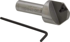 Everede Tool - 82° Included Angle, 0.958" Max Cut Diam, 1" Body Diam, 1/2" Shank Diam, 2-1/2" OAL, Indexable Countersink - 1 Triangle Insert, TPGH 215 Insert Style, Series IND - Americas Industrial Supply