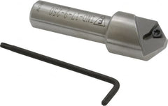 Everede Tool - 90° Included Angle, 0.746" Max Cut Diam, 3/4" Body Diam, 1/2" Shank Diam, 2-1/2" OAL, Indexable Countersink - 1 Triangle Insert, TPGH 215 Insert Style, Series IND - Americas Industrial Supply