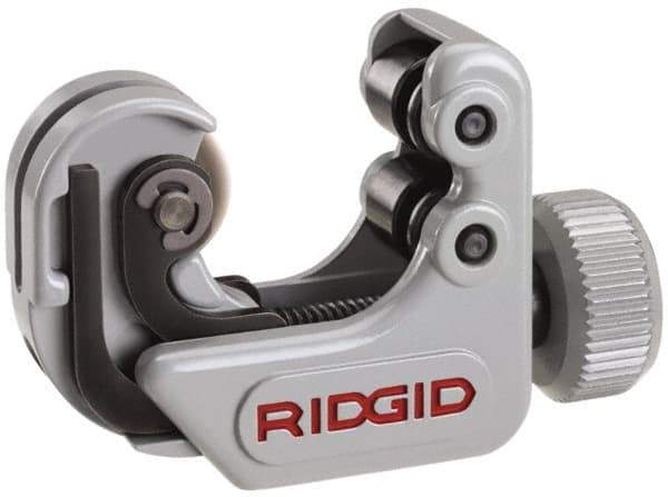 Ridgid - 1/4" to 1-1/8" Pipe Capacity, Mini Tube Cutter - Cuts Copper, Aluminum, Brass, 2-1/4" OAL - Americas Industrial Supply