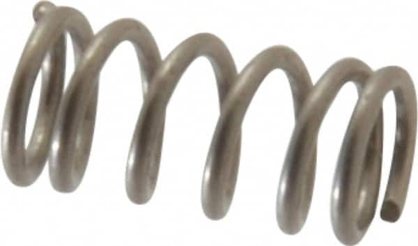 Value Collection - 0.12" OD, 0.016" Wire, 1/4" Free Length, Compression Spring - 15.72 Lb Spring Rating, Stainless Steel - Americas Industrial Supply