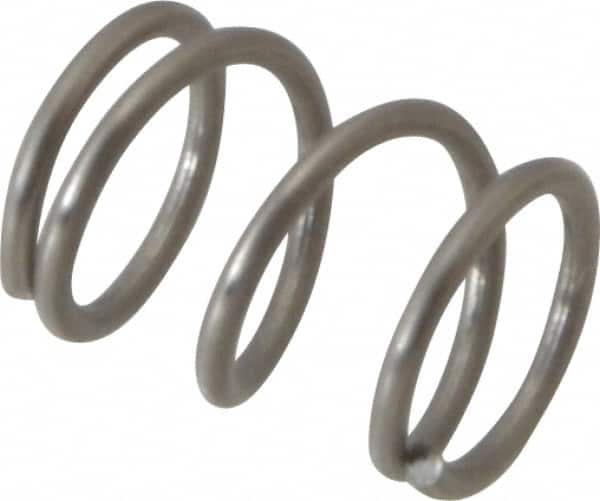 Value Collection - 0.18" OD, 0.02" Wire, 1/4" Free Length, Compression Spring - 17.64 Lb Spring Rating, Stainless Steel - Americas Industrial Supply