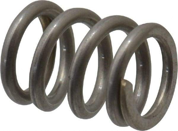 Value Collection - 0.18" OD, 0.026" Wire, 1/4" Free Length, Compression Spring - 46.63 Lb Spring Rating, Stainless Steel - Americas Industrial Supply