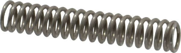 Value Collection - 0.18" OD, 0.026" Wire, 1" Free Length, Compression Spring - 8.82 Lb Spring Rating, Stainless Steel - Americas Industrial Supply