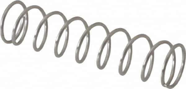 Value Collection - 0.24" OD, 0.02" Wire, 1" Free Length, Compression Spring - 2.28 Lb Spring Rating, Stainless Steel - Americas Industrial Supply