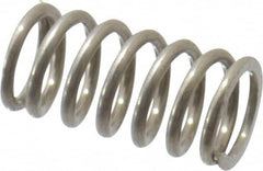 Value Collection - 0.24" OD, 0.032" Wire, 1/2" Free Length, Compression Spring - 24.91 Lb Spring Rating, Stainless Steel - Americas Industrial Supply