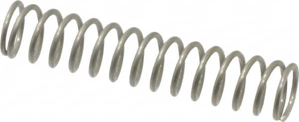 Value Collection - 0.3" OD, 0.032" Wire, 1-1/2" Free Length, Compression Spring - 5.03 Lb Spring Rating, Stainless Steel - Americas Industrial Supply