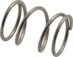 Value Collection - 0.36" OD, 0.032" Wire, 1/2" Free Length, Compression Spring - 12.71 Lb Spring Rating, Stainless Steel - Americas Industrial Supply
