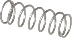 Value Collection - 0.36" OD, 0.032" Wire, 1" Free Length, Compression Spring - 5.92 Lb Spring Rating, Stainless Steel - Americas Industrial Supply