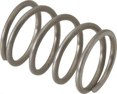 Value Collection - 0.36" OD, 0.035" Wire, 1/2" Free Length, Compression Spring - 20.17 Lb Spring Rating, Stainless Steel - Americas Industrial Supply