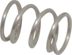 Value Collection - 0.36" OD, 0.041" Wire, 1/2" Free Length, Compression Spring - 30.24 Lb Spring Rating, Stainless Steel - Americas Industrial Supply