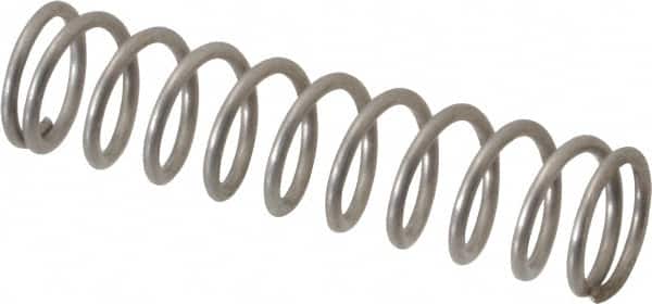 Value Collection - 0.36" OD, 0.041" Wire, 1-1/2" Free Length, Compression Spring - 8.91 Lb Spring Rating, Stainless Steel - Americas Industrial Supply