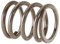 Value Collection - 0.42" OD, 0.047" Wire, 1/2" Free Length, Compression Spring - 35.04 Lb Spring Rating, Stainless Steel - Americas Industrial Supply