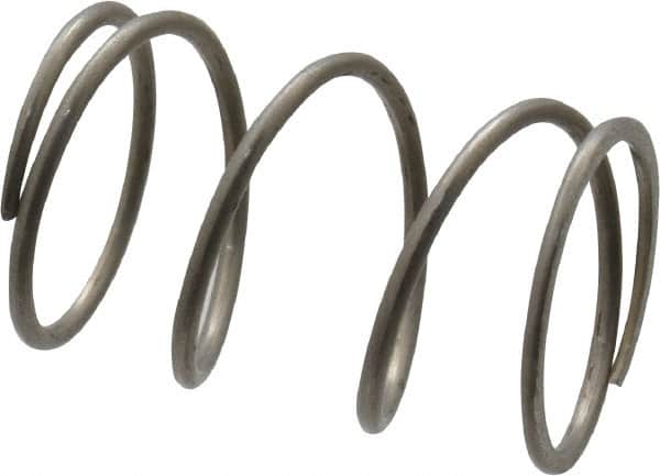 Value Collection - 0.48" OD, 0.035" Wire, 3/4" Free Length, Compression Spring - 7.11 Lb Spring Rating, Stainless Steel - Americas Industrial Supply