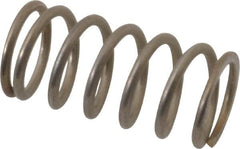 Value Collection - 0.48" OD, 0.054" Wire, 1" Free Length, Compression Spring - 23.42 Lb Spring Rating, Stainless Steel - Americas Industrial Supply
