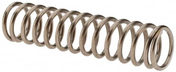 Value Collection - 0.48" OD, 0.054" Wire, 2" Free Length, Compression Spring - 11.04 Lb Spring Rating, Stainless Steel - Americas Industrial Supply