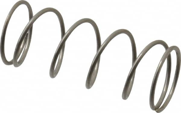 Value Collection - 0.6" OD, 0.041" Wire, 1-1/2" Free Length, Compression Spring - 4.21 Lb Spring Rating, Stainless Steel - Americas Industrial Supply