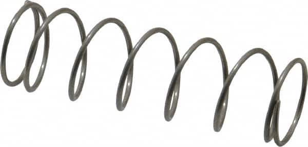 Value Collection - 0.6" OD, 0.041" Wire, 2" Free Length, Compression Spring - 3.11 Lb Spring Rating, Stainless Steel - Americas Industrial Supply