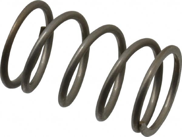 Value Collection - 0.6" OD, 0.054" Wire, 1" Free Length, Compression Spring - 17.39 Lb Spring Rating, Stainless Steel - Americas Industrial Supply