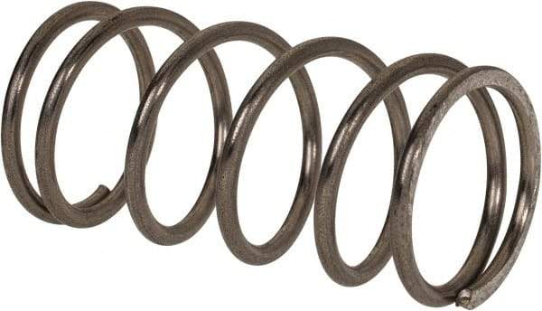 Value Collection - 0.6" OD, 0.054" Wire, 1-1/4" Free Length, Compression Spring - 13.58 Lb Spring Rating, Stainless Steel - Americas Industrial Supply