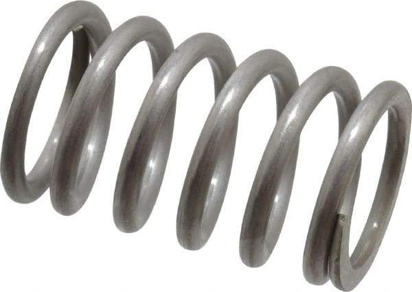 Value Collection - 0.6" OD, 0.072" Wire, 1" Free Length, Compression Spring - 47.36 Lb Spring Rating, Stainless Steel - Americas Industrial Supply