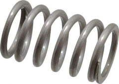 Value Collection - 0.6" OD, 0.072" Wire, 1" Free Length, Compression Spring - 47.36 Lb Spring Rating, Stainless Steel - Americas Industrial Supply