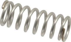 Value Collection - 0.6" OD, 0.072" Wire, 1-1/2" Free Length, Compression Spring - 29.9 Lb Spring Rating, Stainless Steel - Americas Industrial Supply