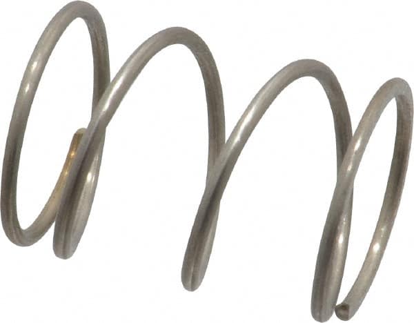 Value Collection - 0.72" OD, 0.054" Wire, 1" Free Length, Compression Spring - 12.59 Lb Spring Rating, Stainless Steel - Americas Industrial Supply
